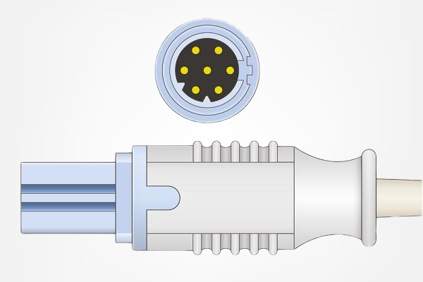 Cable adaptador SpO2 compatible Siemens® Draeger® Nellcor® Oximax®